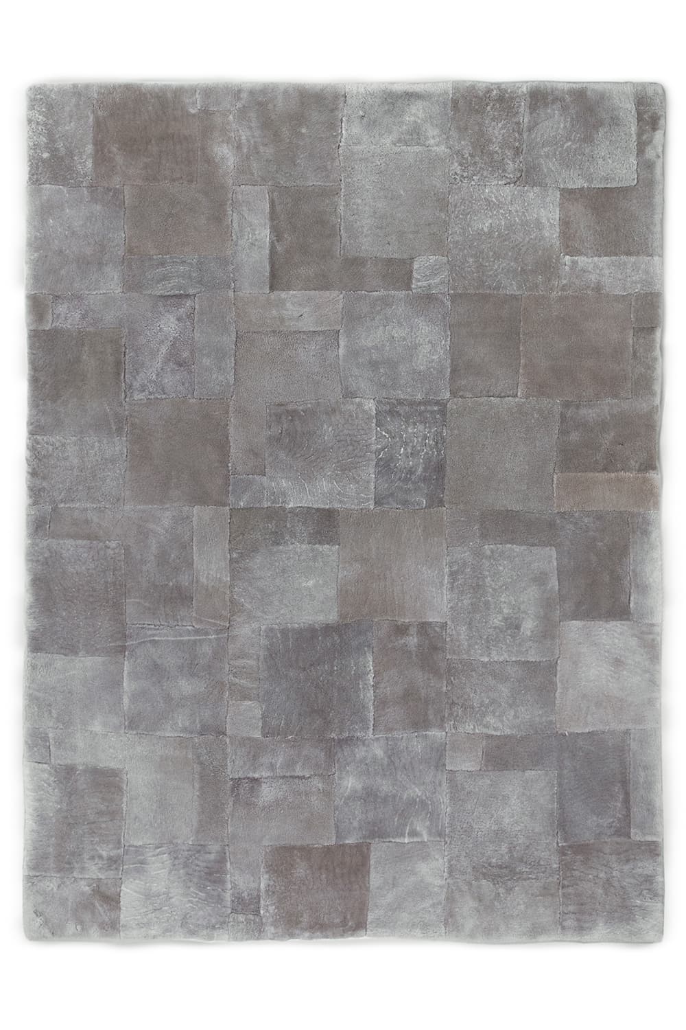 Tetris - Grey Shearling Rug