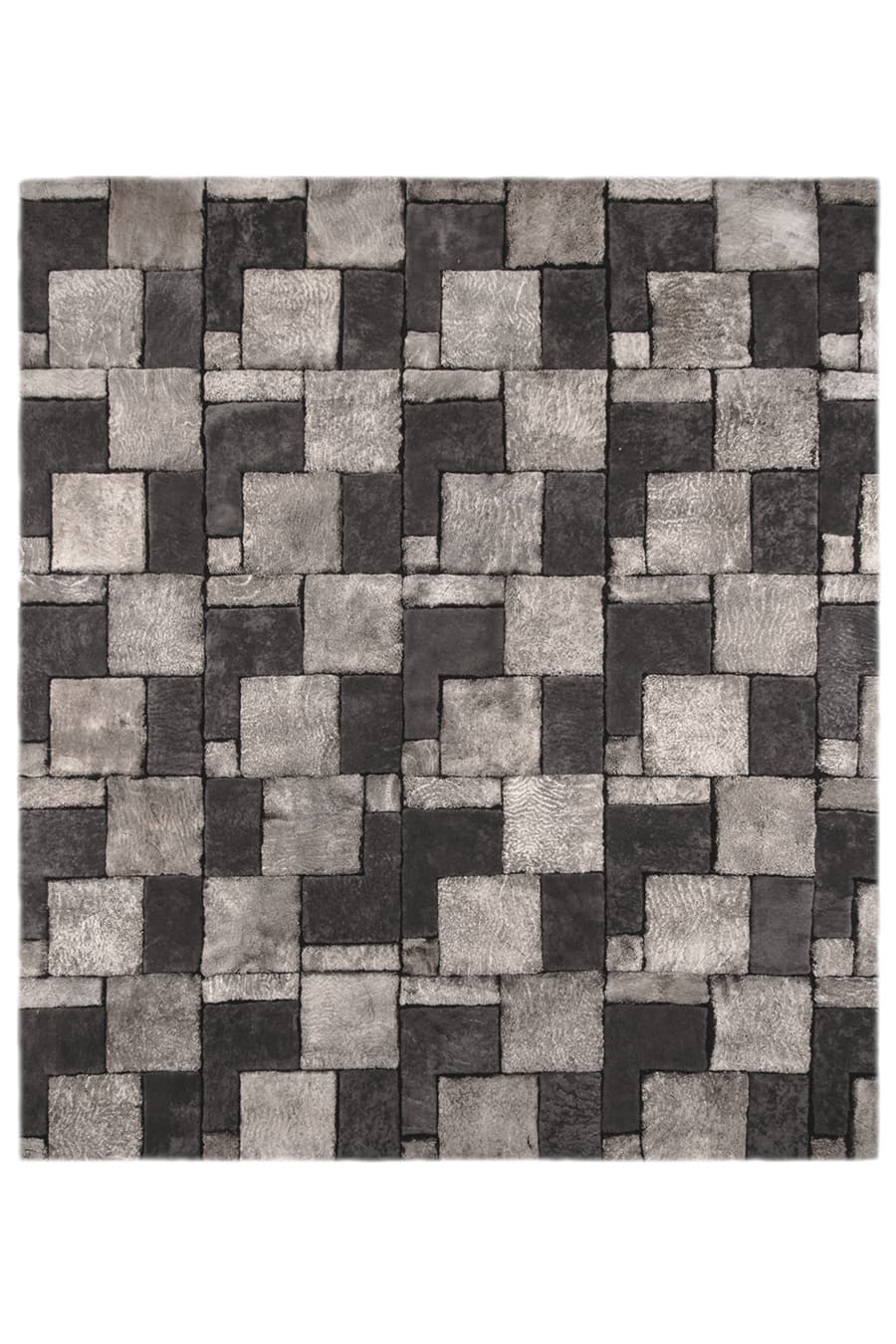 Tetris Hi & Low – Dimensional Custom Shearling Rug – view 2