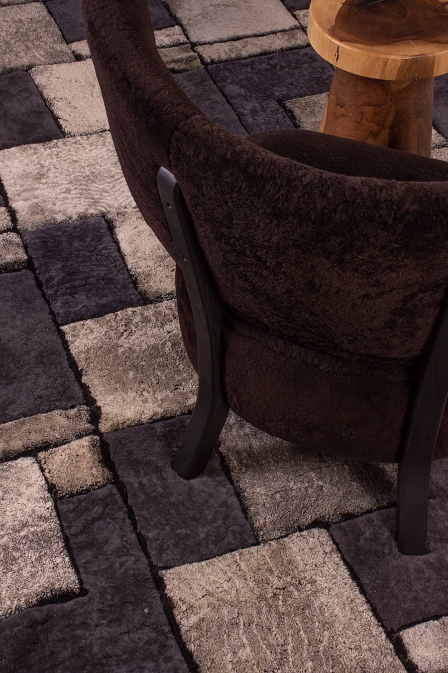 Tetris Hi & Low – Dimensional Custom Shearling Rug – view 5