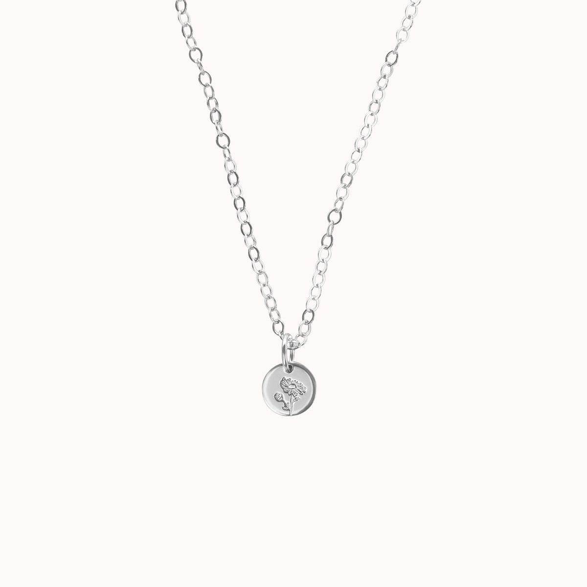 Tiny Birth Flower Necklace