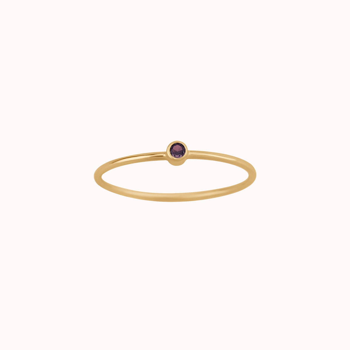 Tiny February Birthstone Ring ∙ Amethyst