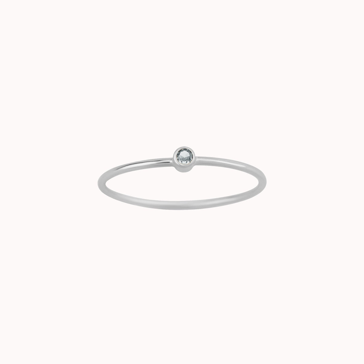 Tiny March Birthstone Ring ∙ Aquamarine