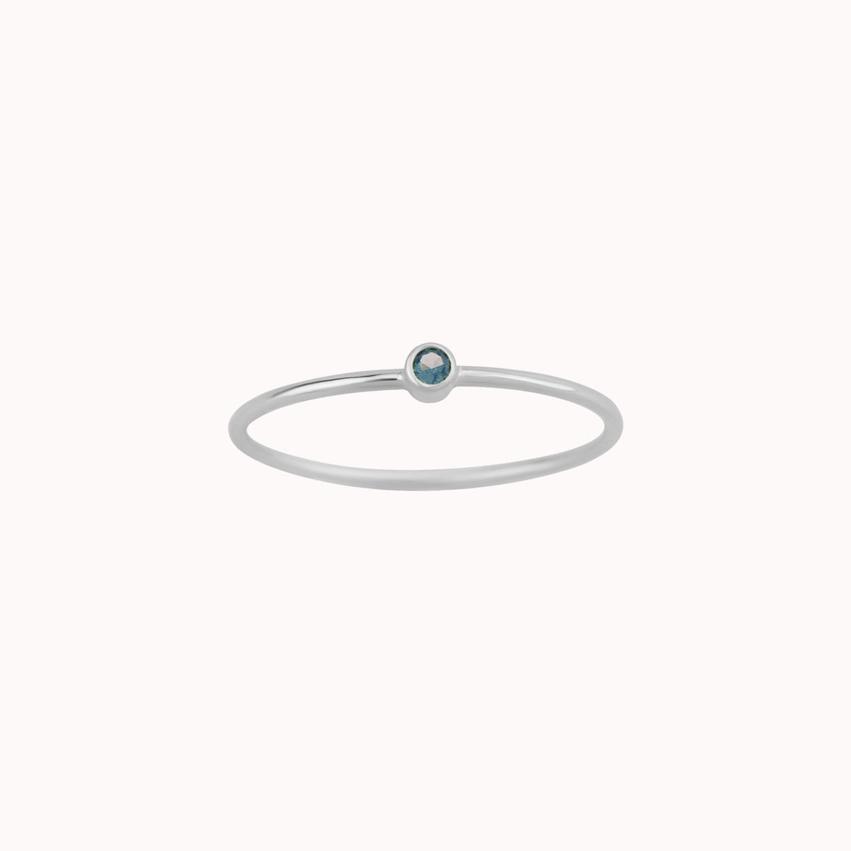 Tiny December Birthstone Ring ∙ Blue Zircon
