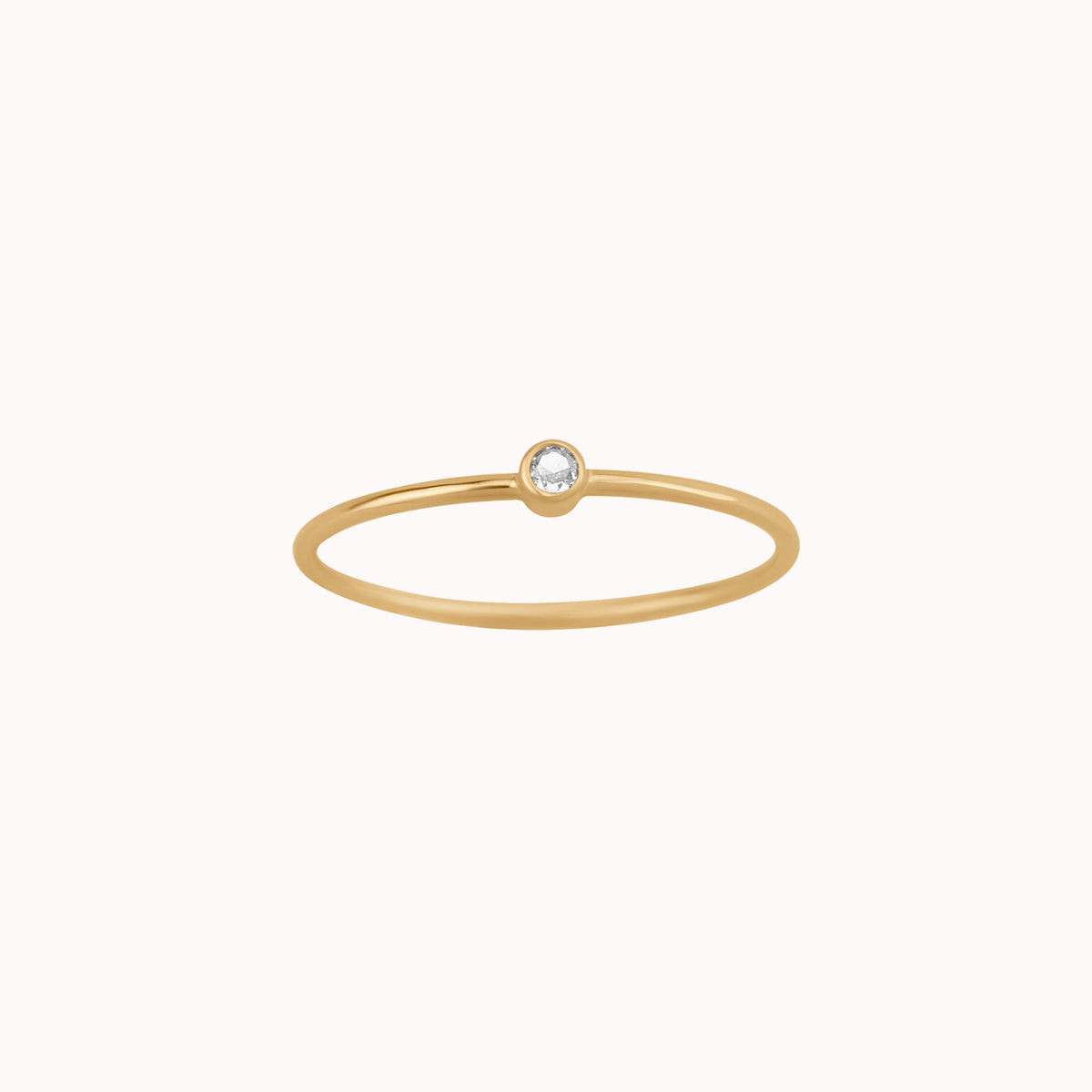 Tiny April Birthstone Ring ∙ Diamond