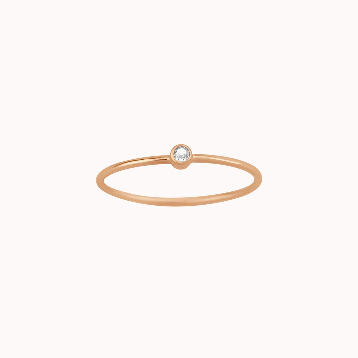 Tiny April Birthstone Ring ∙ Diamond