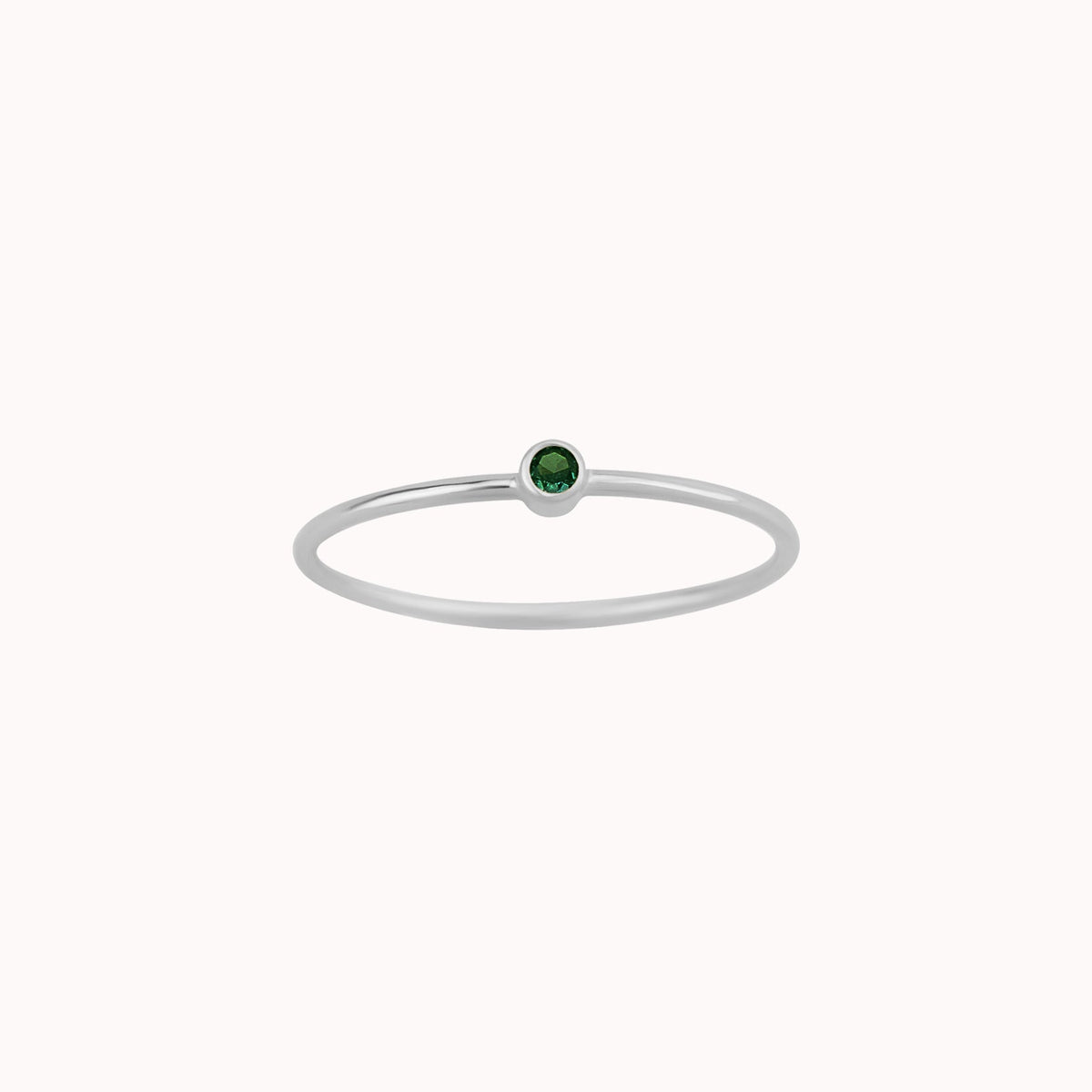 Tiny May Birthstone Ring ∙ Emerald