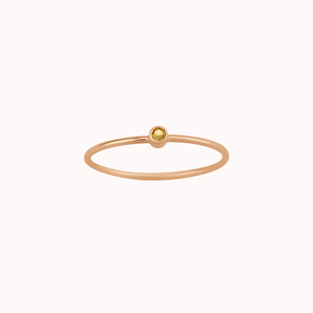 Tiny November Birthstone Ring ∙ Yellow Topaz