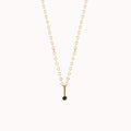 Tiny Lou Birthstone Charm Necklace • Black Onyx 1