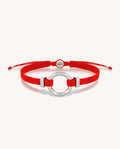 Endless Blessings Women's Silver Karma Circle Red String Bracelet 1