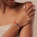 Endless Blessings Women's Silver Karma Circle Red String Bracelet 2