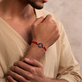 Hopeful Intuition Black Onyx Karma Circle Red String Bracelet 2