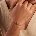 Spiritual Connection Black Enamel Karma Circle Red String Bracelet 2