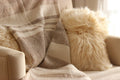 Camel Stripes Wool Blend Blanket 10