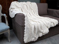 Shabby Chic Cable Knit Throw 2