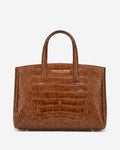 Valentina (cognac) - Italian calf leather women's handbag (with shoulder strap) 1