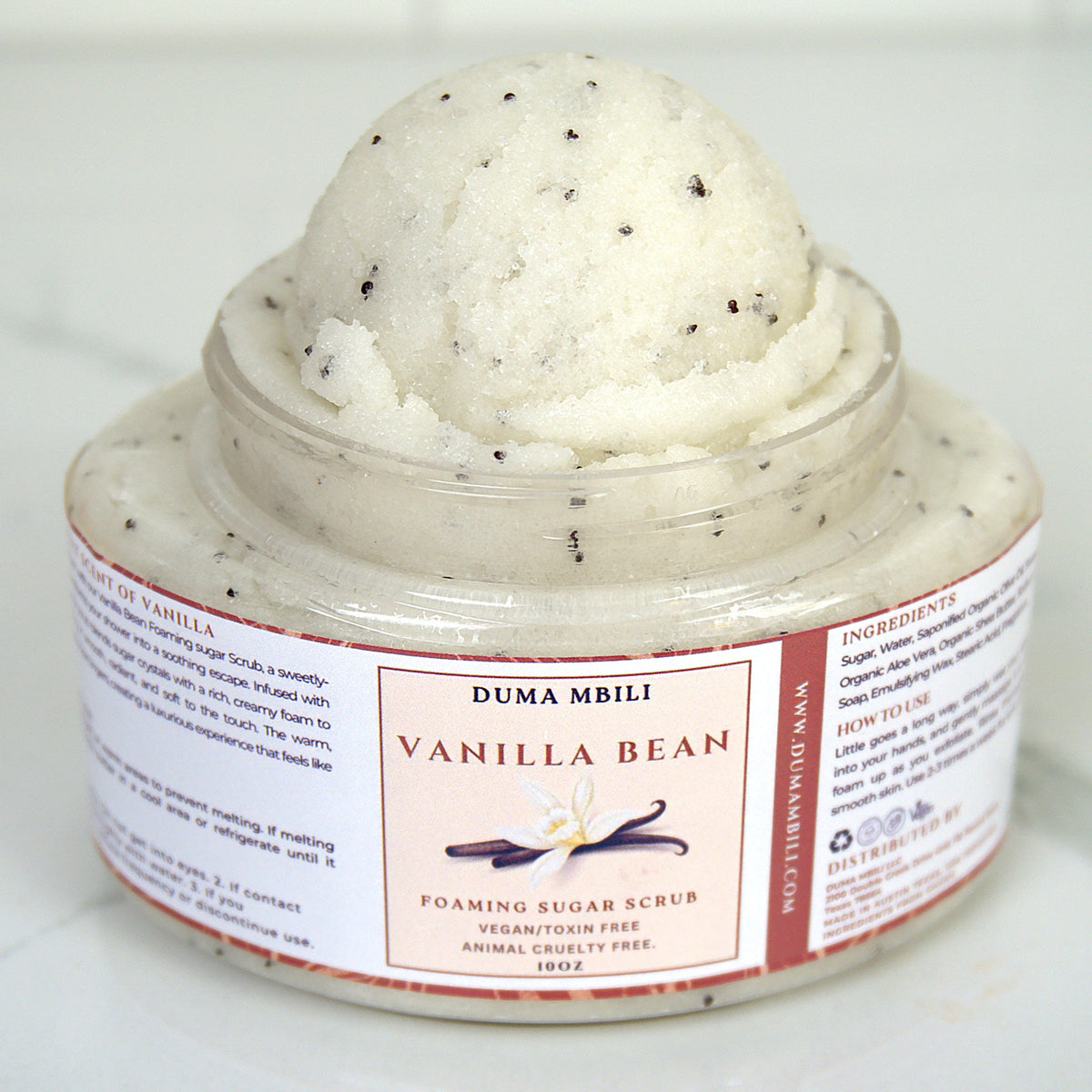 Vanilla Bean Foaming Sugar Scrub