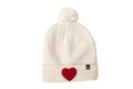 Terry Heart Patch Pom Pom Hat 7