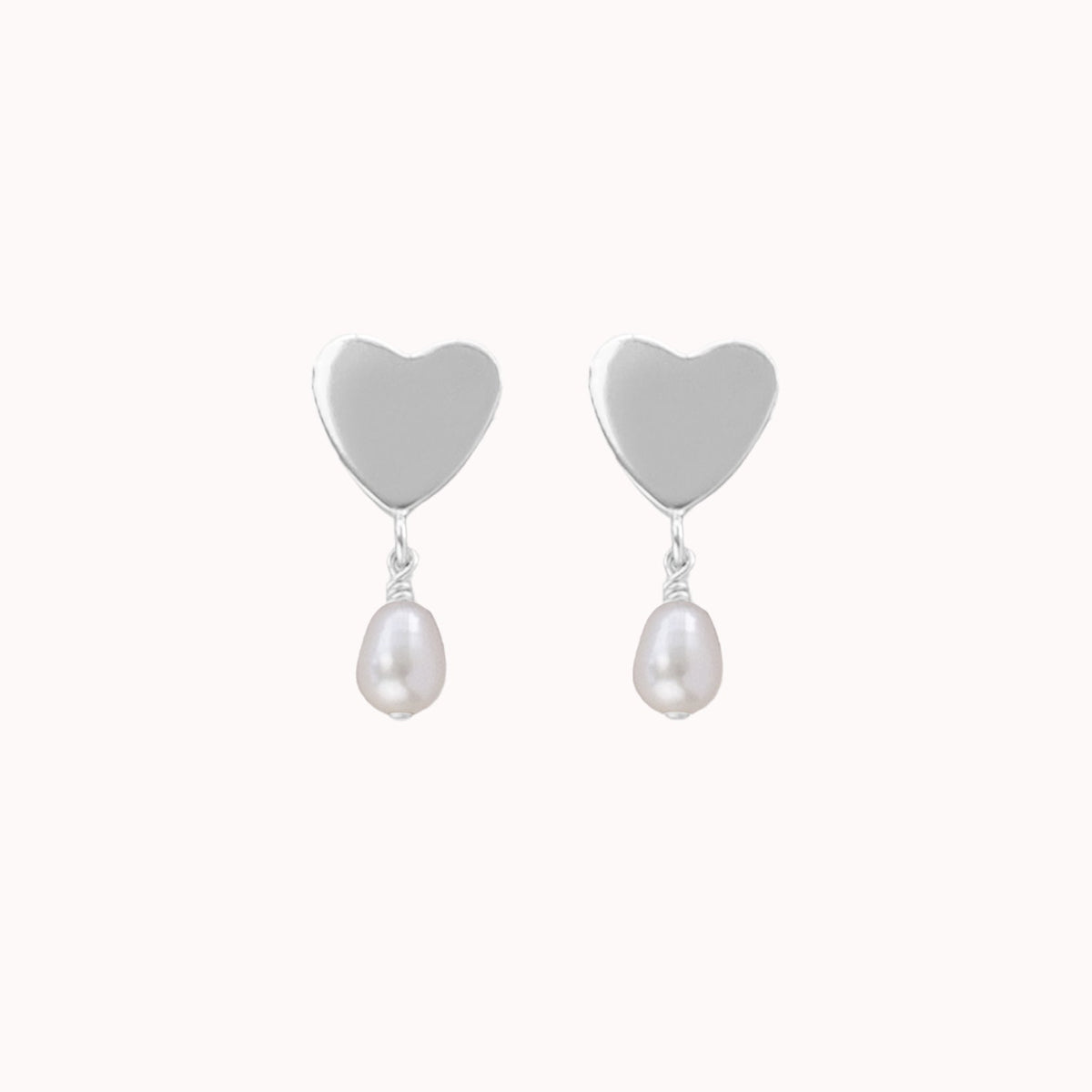 Vintage Heart Stud Earrings