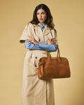 Viviana (cognac) - Italian suede leather women’s handbag 5