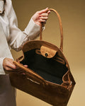 Viviana (cognac) - Italian suede leather women’s handbag 6