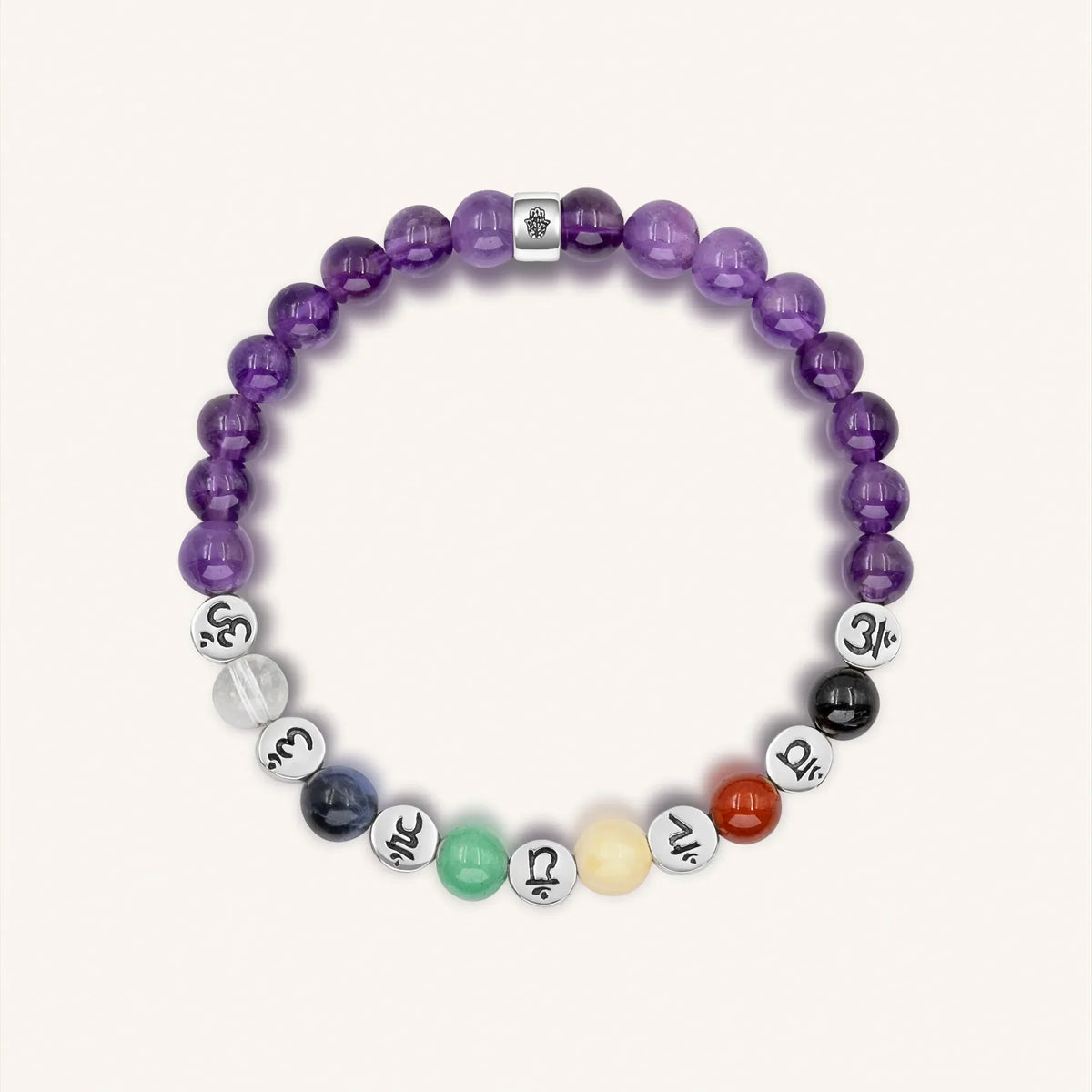 Balanced Spirit Chakra Amethyst Stone Bracelet