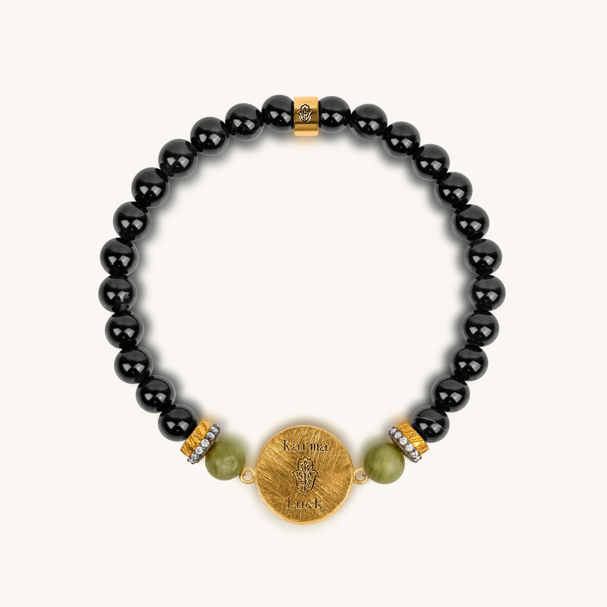 Positivity Magnet Evil Eye Black Onyx & Jade Bracelet