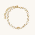 Dreamlike Protection Pearl Evil Eye Charm Bracelet 1