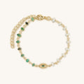 Soothing Oasis Opal Emerald Evil Eye Charm Bracelet 1