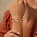 Nourished Intuition Multi-Sapphire Hamsa Gold Bracelet 2