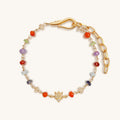 Invigorated Life Multi Stone Chakra Lotus Charm Bracelet 1