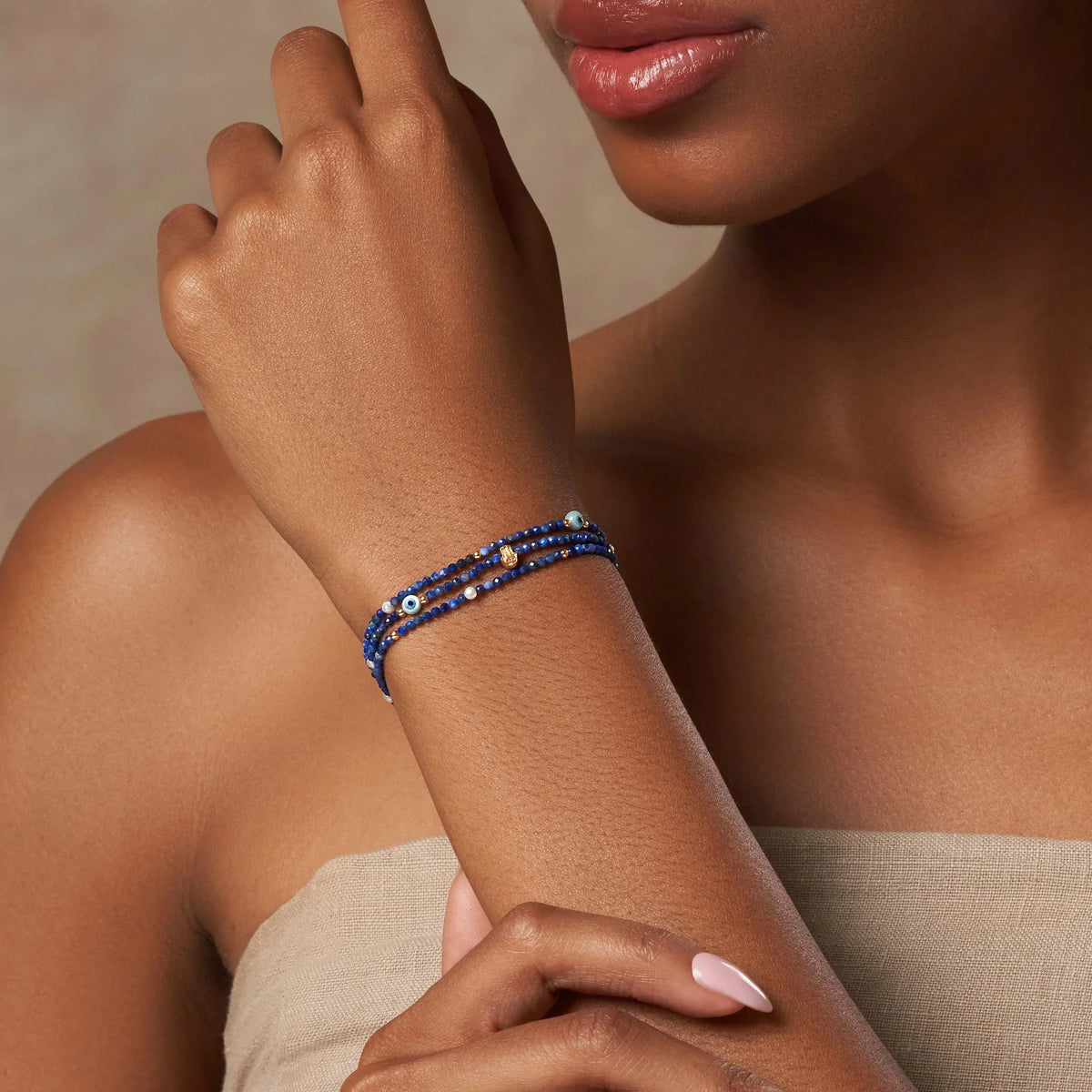Determined Spirit Lapis Lazuli September Birthstone Wrap