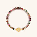 Lotus Blossom Gold Plated Tourmaline Bracelet 1