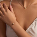 Illuminated Journey Rainbow Moonstone Star Gold Bracelet 2