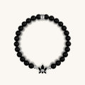 Bloom & Blossom - Black Onyx Lotus Diamond Bracelet 1