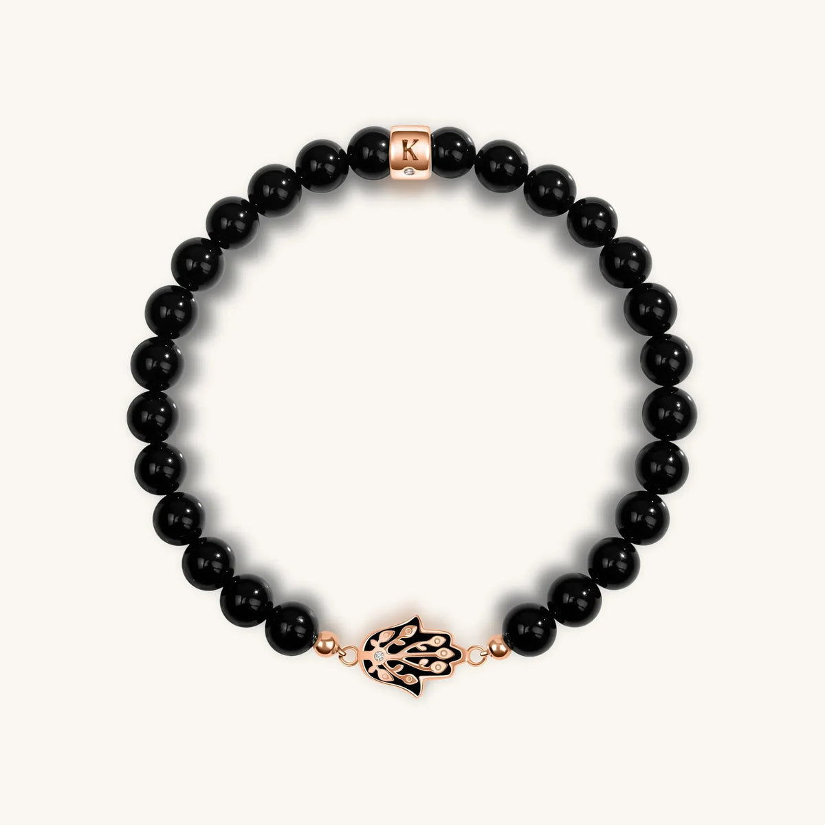 Improved Endurance Hamsa Black Onyx Bracelet