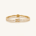 Sparkling Awareness Gold Plated Evil Eye Bracelet 4