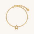Illuminated Journey Rainbow Moonstone Star Gold Bracelet 1