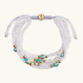 Mindful Cleanse Moonstone Enamel Evil Eye Hamsa Bracelet 1