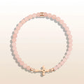 Loyal Support Rose Quartz Diamond Cross Bracelet 3
