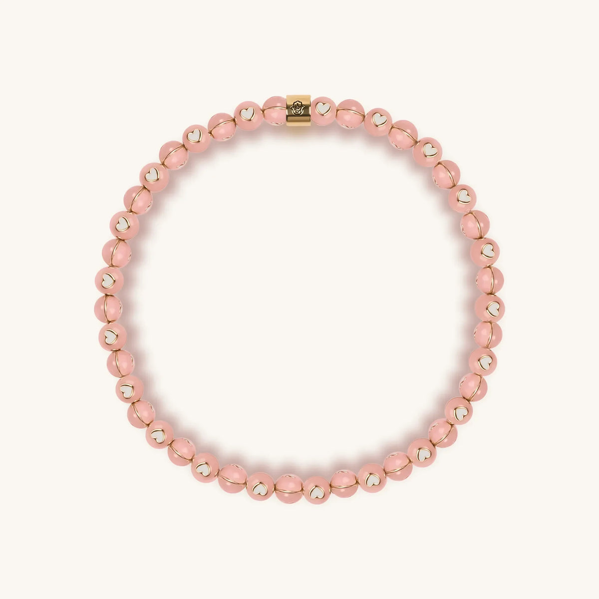 Profound Love Pink Enamel Heart Charm Bracelet