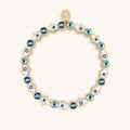 Cradled in Protection Enamel Hamsa Evil Eye Charm Bracelet 1
