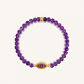 Mystic Shield Amethyst Evil Eye Gold Bracelet 1