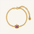 Inner Bloom Amethyst Lotus Gold Bracelet 1