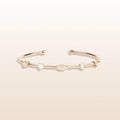 Blissful Light - White Enamel 5 Symbol Moonstone Cuff 1