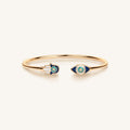 Positive Light Enamel Hamsa Evil Eye Cuff 1