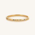 Soulful Rejuvenation Gold Evil Eye Bangle Bracelet 1