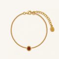Vital Essence Garnet January Birthstone Gold Bracelet 1
