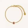 Spirit Harmony Amethyst February Birthstone Gold Bracelet 1