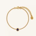 Truth Keeper Lapis Lazuli September Birthstone Evil Eye Gold Bracelet 1