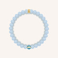 Soothing Rhythm Aquamarine March Birthstone Evil Eye Bracelet 1